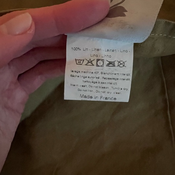 Yves Delorme Bronze Linen Queen Duvet and 2 Euro Shams - Picture 7 of 8